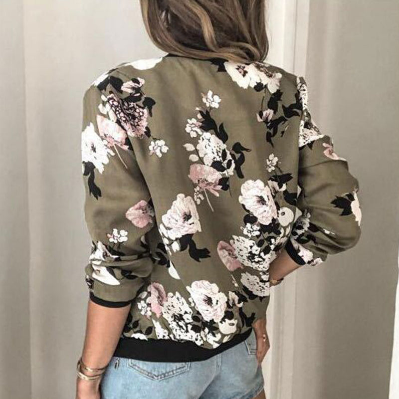 Jaqueta Bomber Estampada Feminina