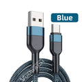 Cabo de Carregamento Rápido Tipo-C USB para Samsung S21, S20, A51, Xiaomi Mi 10, Redmi Note 9S, 8T