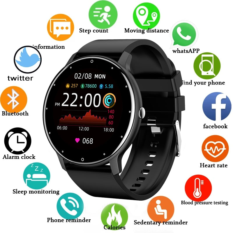 Smartwatch Fitness a prova d'água para Android e IOS.