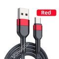 Cabo de Carregamento Rápido Tipo-C USB para Samsung S21, S20, A51, Xiaomi Mi 10, Redmi Note 9S, 8T